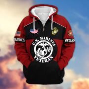 Premium US Veterans Zip Hoodie ATTN080921, Gifts For US Veterans, Gifts On Father's Day, Veterans Day. - Image 18