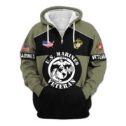 Premium US Veterans Zip Hoodie ATTN080921, Gifts For US Veterans, Gifts On Father's Day, Veterans Day. - Image 21