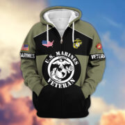 Premium US Veterans Zip Hoodie ATTN080921, Gifts For US Veterans, Gifts On Father's Day, Veterans Day. - Image 21