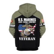 Premium US Veterans Zip Hoodie ATTN080921, Gifts For US Veterans, Gifts On Father's Day, Veterans Day. - Image 22