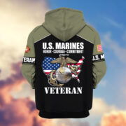 Premium US Veterans Zip Hoodie ATTN080921, Gifts For US Veterans, Gifts On Father's Day, Veterans Day. - Image 22