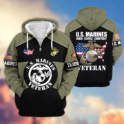Premium US Veterans Zip Hoodie ATTN080921, Gifts For US Veterans, Gifts On Father's Day, Veterans Day. - Image 20