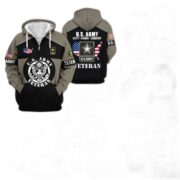 Premium US Veterans Zip Hoodie ATTN080921, Gifts For US Veterans, Gifts On Father's Day, Veterans Day.