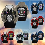 Premium US Veterans Zip Hoodie ATTN080921, Gifts For US Veterans, Gifts On Father's Day, Veterans Day.