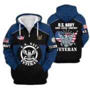 Premium US Veterans Zip Hoodie ATTN080921, Gifts For US Veterans, Gifts On Father's Day, Veterans Day. - Image 11