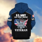 Premium US Veterans Zip Hoodie ATTN080921, Gifts For US Veterans, Gifts On Father's Day, Veterans Day. - Image 13