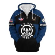Premium US Veterans Zip Hoodie ATTN080921, Gifts For US Veterans, Gifts On Father's Day, Veterans Day. - Image 12