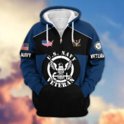 Premium US Veterans Zip Hoodie ATTN080921, Gifts For US Veterans, Gifts On Father's Day, Veterans Day. - Image 12