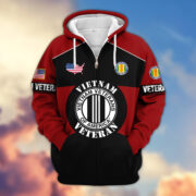 Premium US Veterans Zip Hoodie ATTN080921, Gifts For US Veterans, Gifts On Father's Day, Veterans Day. - Image 39