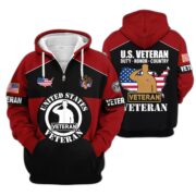 Premium US Veterans Zip Hoodie ATTN080921, Gifts For US Veterans, Gifts On Father's Day, Veterans Day. - Image 35