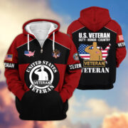 Premium US Veterans Zip Hoodie ATTN080921, Gifts For US Veterans, Gifts On Father's Day, Veterans Day. - Image 35