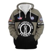 Premium US Veterans Zip Hoodie ATTN080921, Gifts For US Veterans, Gifts On Father's Day, Veterans Day. - Image 9