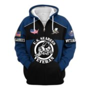 Premium US Veterans Zip Hoodie ATTN080921, Gifts For US Veterans, Gifts On Father's Day, Veterans Day. - Image 15