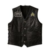 Premium Army Veterans Custom Leather Motor Vest VPVC702101, Gifts For Army Veteran, Gifts On Father's Day, Veterans Day. - Image 2