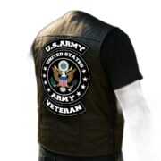 Premium Army Veterans Custom Leather Motor Vest VPVC702101, Gifts For Army Veteran, Gifts On Father's Day, Veterans Day. - Image 7
