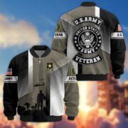 Premium US Veterans Bomber Jacket BPHN140811, Gifts For US Veterans, Gifts On Father's Day, Veterans Day. - Image 2