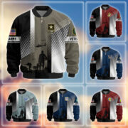 Premium US Veterans Bomber Jacket BPHN140811, Gifts For US Veterans, Gifts On Father's Day, Veterans Day.