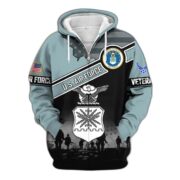 Premium US Veterans Zip Hoodie ATTN040921, Gifts For US Veterans, Gifts On Father's Day, Veterans Day. - Image 24