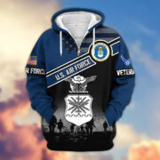 Premium US Veterans Zip Hoodie ATTN040921, Gifts For US Veterans, Gifts On Father's Day, Veterans Day. - Image 27