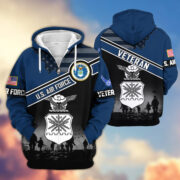 Premium US Veterans Zip Hoodie ATTN040921, Gifts For US Veterans, Gifts On Father's Day, Veterans Day. - Image 26