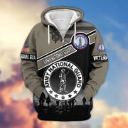 Premium US Veterans Zip Hoodie ATTN040921, Gifts For US Veterans, Gifts On Father's Day, Veterans Day. - Image 9