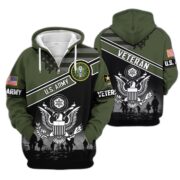 Premium US Veterans Zip Hoodie ATTN040921, Gifts For US Veterans, Gifts On Father's Day, Veterans Day. - Image 5