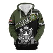 Premium US Veterans Zip Hoodie ATTN040921, Gifts For US Veterans, Gifts On Father's Day, Veterans Day. - Image 6