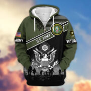 Premium US Veterans Zip Hoodie ATTN040921, Gifts For US Veterans, Gifts On Father's Day, Veterans Day. - Image 6
