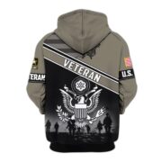 Premium US Veterans Zip Hoodie ATTN040921, Gifts For US Veterans, Gifts On Father's Day, Veterans Day. - Image 4