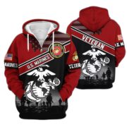 Premium US Veterans Zip Hoodie ATTN040921, Gifts For US Veterans, Gifts On Father's Day, Veterans Day. - Image 17