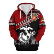 Premium US Veterans Zip Hoodie ATTN040921, Gifts For US Veterans, Gifts On Father's Day, Veterans Day. - Image 19