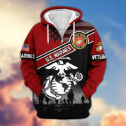 Premium US Veterans Zip Hoodie ATTN040921, Gifts For US Veterans, Gifts On Father's Day, Veterans Day. - Image 19