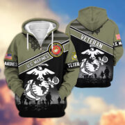 Premium US Veterans Zip Hoodie ATTN040921, Gifts For US Veterans, Gifts On Father's Day, Veterans Day. - Image 20
