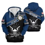 Premium US Veterans Zip Hoodie ATTN040921, Gifts For US Veterans, Gifts On Father's Day, Veterans Day. - Image 11