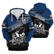 Premium US Veterans Zip Hoodie ATTN040921, Gifts For US Veterans, Gifts On Father's Day, Veterans Day. - Image 14