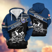 Premium US Veterans Zip Hoodie ATTN040921, Gifts For US Veterans, Gifts On Father's Day, Veterans Day. - Image 14