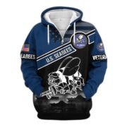 Premium US Veterans Zip Hoodie ATTN040921, Gifts For US Veterans, Gifts On Father's Day, Veterans Day. - Image 15
