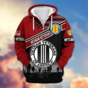Premium US Veterans Zip Hoodie ATTN040921, Gifts For US Veterans, Gifts On Father's Day, Veterans Day. - Image 39
