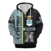 Premium US Veterans Zip Hoodie BPHN100911, Gifts For US Veterans, Gifts On Father's Day, Veterans Day. - Image 24