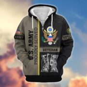 Premium US Veterans Zip Hoodie BPHN100911, Gifts For US Veterans, Gifts On Father's Day, Veterans Day. - Image 3