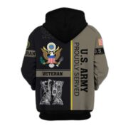 Premium US Veterans Zip Hoodie BPHN100911, Gifts For US Veterans, Gifts On Father's Day, Veterans Day. - Image 4