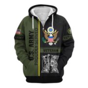Premium US Veterans Zip Hoodie BPHN100911, Gifts For US Veterans, Gifts On Father's Day, Veterans Day. - Image 6