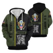 Premium US Veterans Zip Hoodie BPHN100911, Gifts For US Veterans, Gifts On Father's Day, Veterans Day. - Image 5