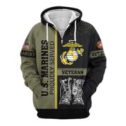 Premium US Veterans Zip Hoodie BPHN100911, Gifts For US Veterans, Gifts On Father's Day, Veterans Day. - Image 21