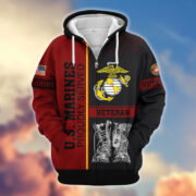 Premium US Veterans Zip Hoodie BPHN100911, Gifts For US Veterans, Gifts On Father's Day, Veterans Day. - Image 18