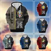 Premium US Veterans Zip Hoodie BPHN100911, Gifts For US Veterans, Gifts On Father's Day, Veterans Day.