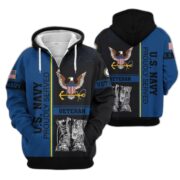 Premium US Veterans Zip Hoodie BPHN100911, Gifts For US Veterans, Gifts On Father's Day, Veterans Day. - Image 11