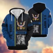Premium US Veterans Zip Hoodie BPHN100911, Gifts For US Veterans, Gifts On Father's Day, Veterans Day. - Image 11