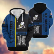 Premium US Veterans Zip Hoodie BPHN100911, Gifts For US Veterans, Gifts On Father's Day, Veterans Day. - Image 14