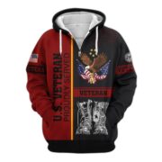 Premium US Veterans Zip Hoodie BPHN100911, Gifts For US Veterans, Gifts On Father's Day, Veterans Day. - Image 36